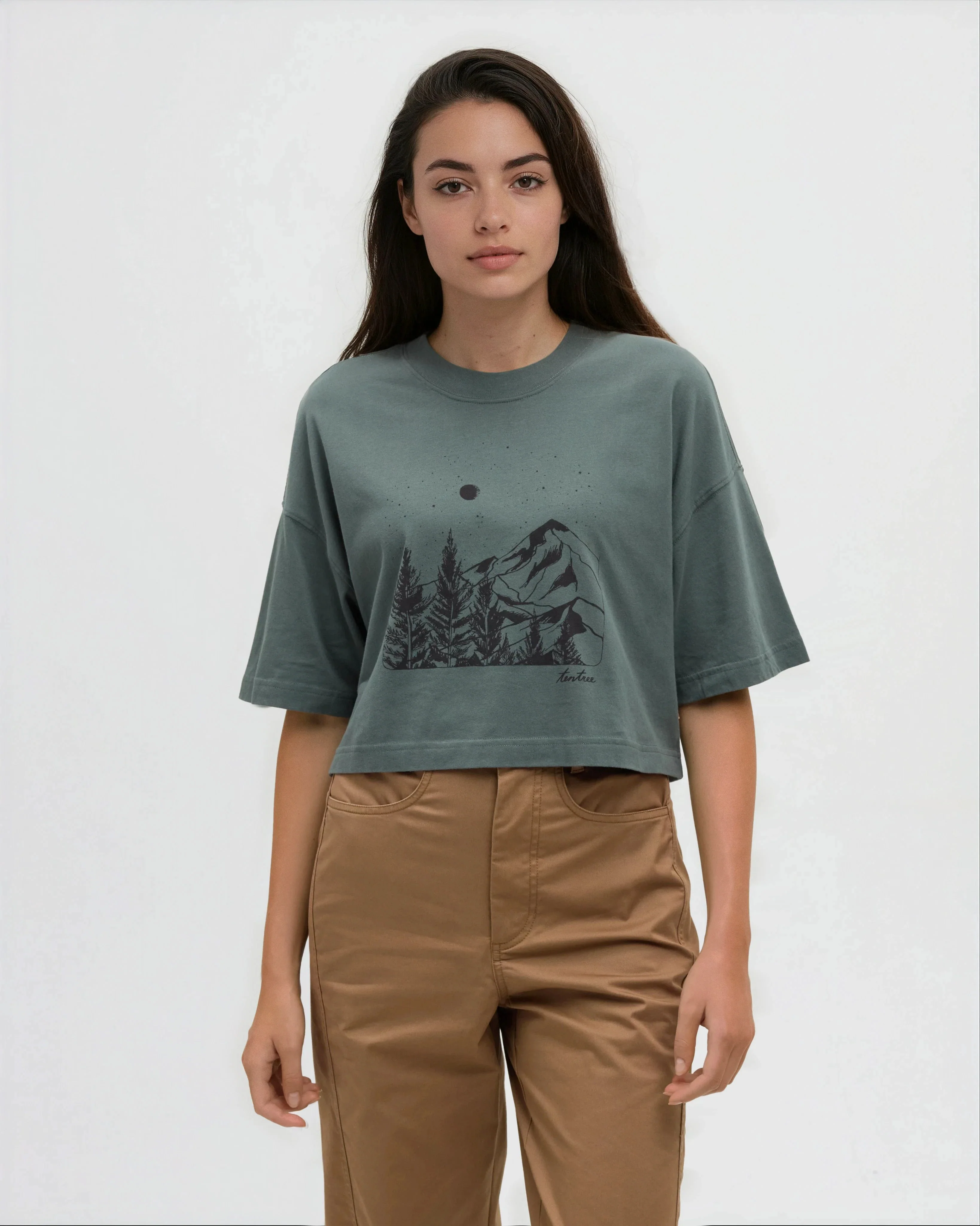 Parks Landscape Oversized Crop T-Shirt